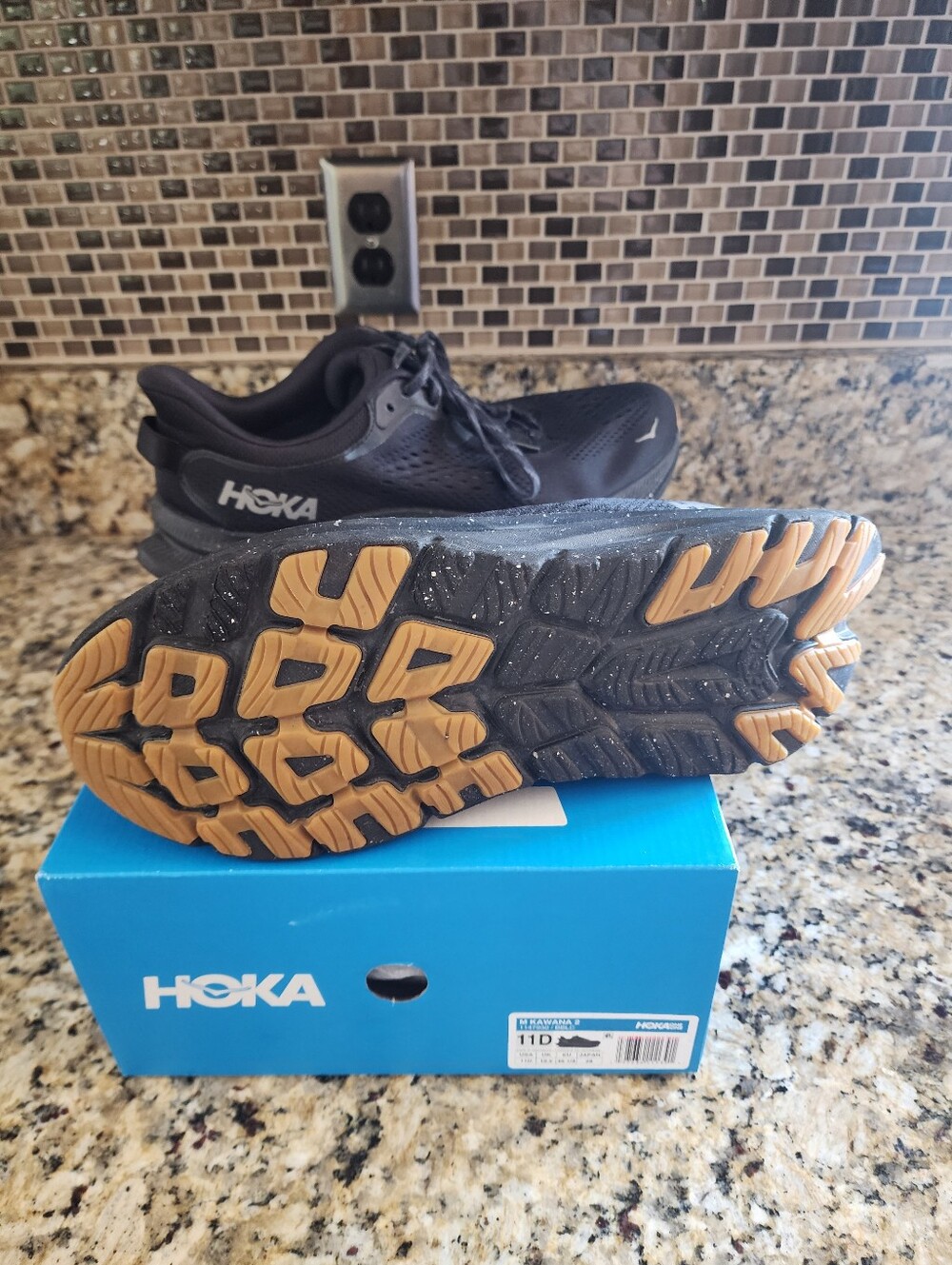 Men Hoka Black 11 Kawana 2 Shoes New - Picture 2 of 3